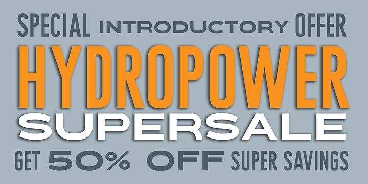 Hydropower Extraextended font family by Chank Fonts