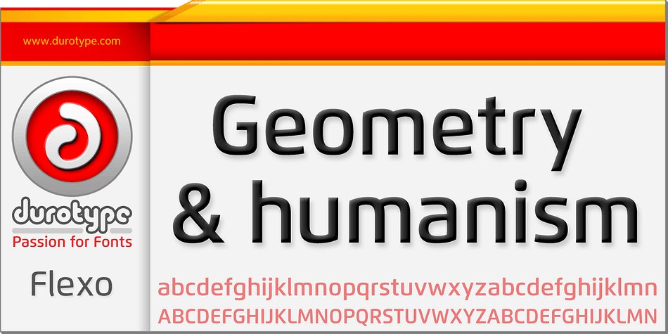 Flexo is a geometric sans typeface, with humanistic warmth.