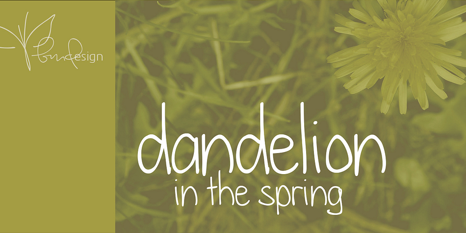 Dandelion in the Spring is a sweet and simple handwritten font.