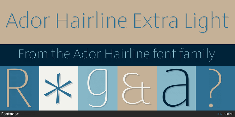 Ador Hairline Extra Light Font