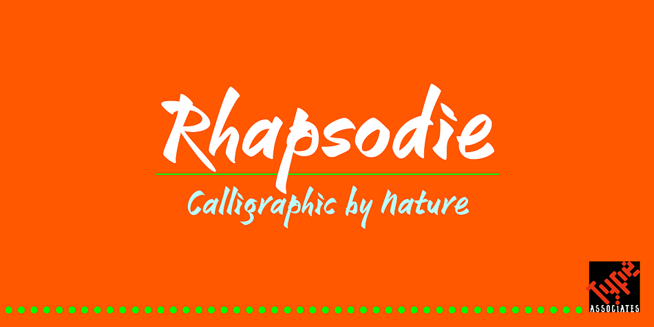Displaying the beauty and characteristics of the Rhapsodie font family.