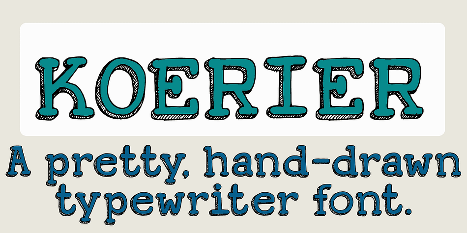 Displaying the beauty and characteristics of the Koerier font family.