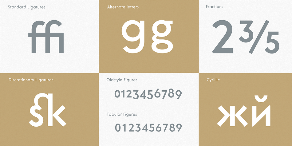 Core Sans G font family example.