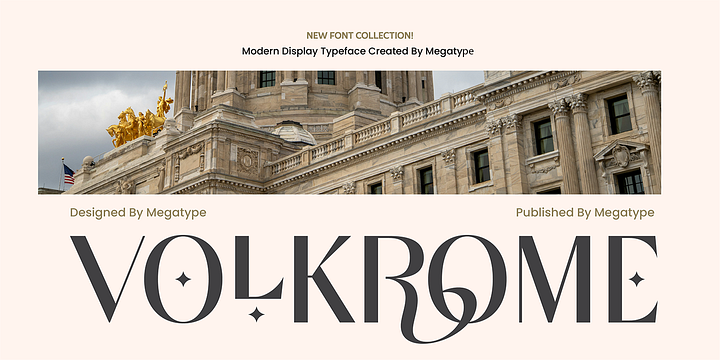 Volkrome font family by Mega Type