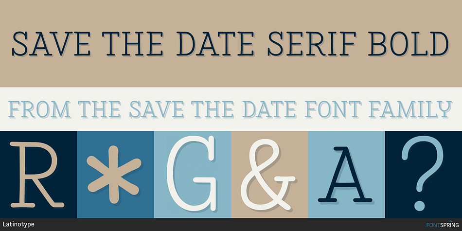 Save The Date Serif Bold Font