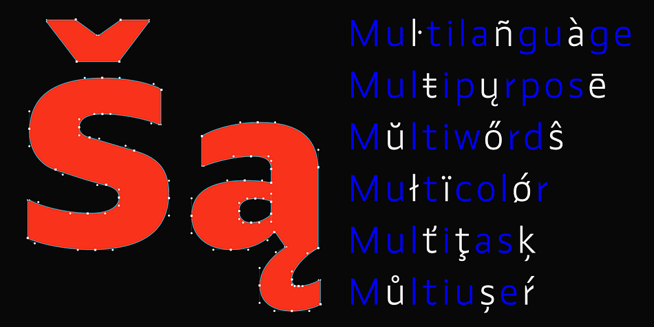 It is available in eight styles, ranging from its White version to the darker Vantablack, each optimally set with its respective italic variables, and a Dingbats font designed to solve everyday cases.