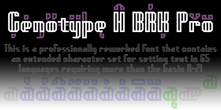 Can be used as a fill for its companion (using layers), but is also quite a usable font on its own.