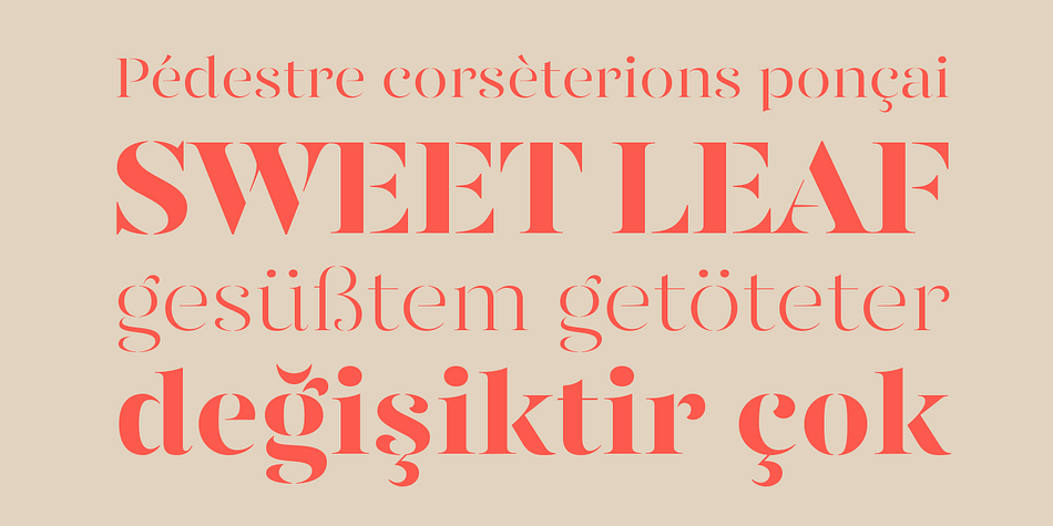 Gabriela Stencil font family sample image.