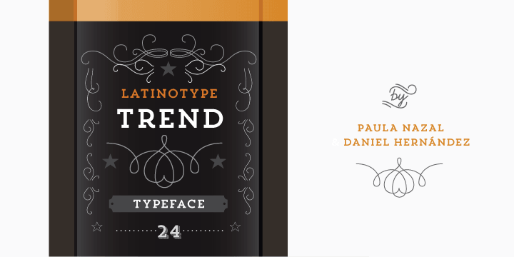 Emphasizing the popular Trend font family.