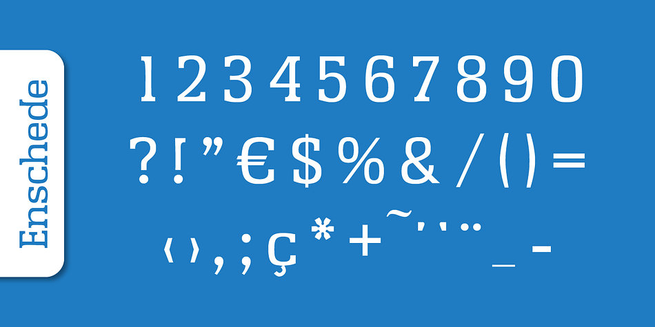 Enschede Serial font family example.