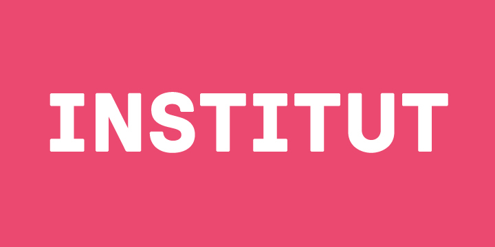 Institut is an industrial-strength display face, with a no-nonsense feel of a research lab and audacity of a space mission control.