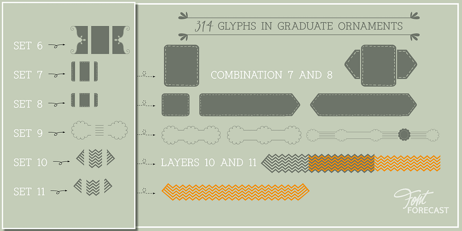 Graduate is a two font, dingbat, script and modern calligraphy family by Fontforecast.