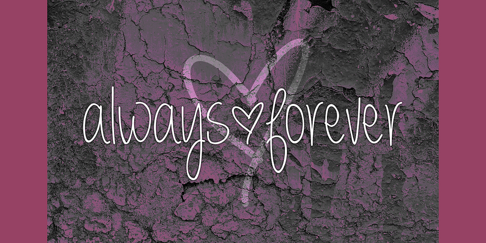 Always forever is a teenage-inspired handwritten font that’s great for both content and displays.