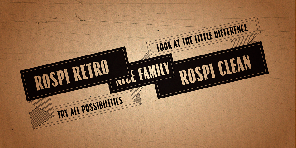 Emphasizing the favorited Rospi font family.