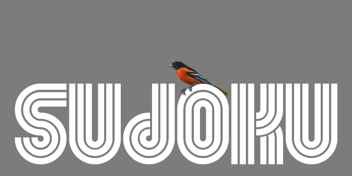 Displaying the beauty and characteristics of the Sudoku font family.