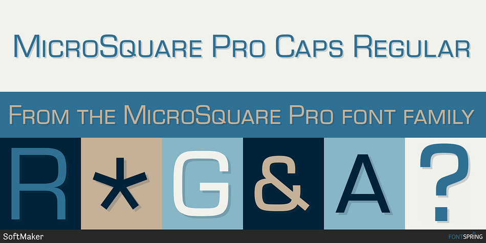 MicroSquare Pro Caps Regular Font