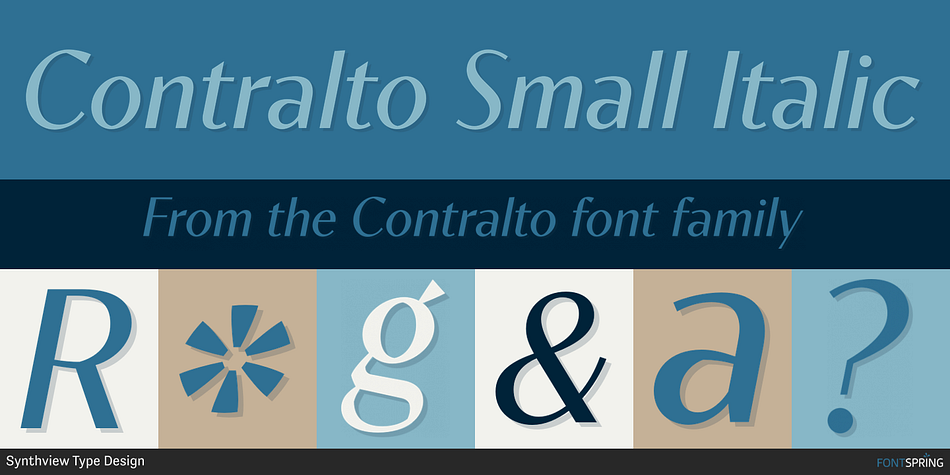 Contralto Small Italic Font