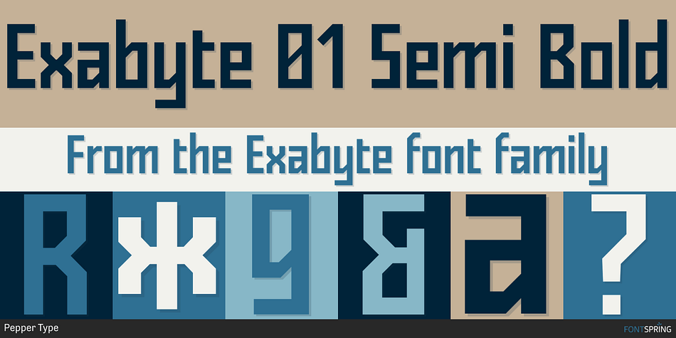 Exabyte 01 Semi Bold Font