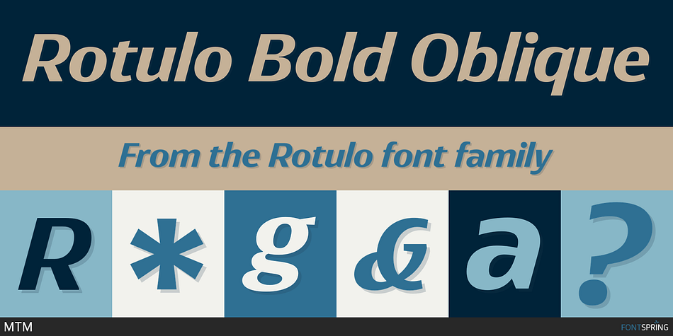 Rotulo Bold Oblique Font