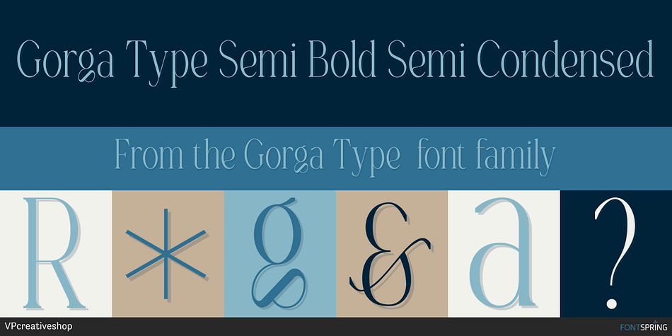 Gorga Type Semi Bold Semi Condensed Font