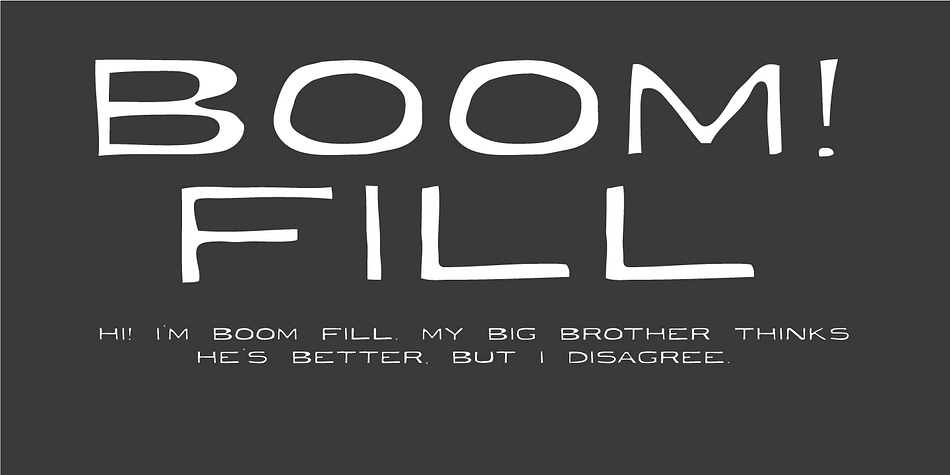 BOOM font family example.