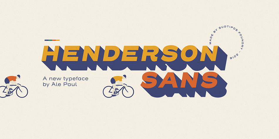 Henderson Sans font family sample image.