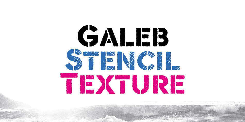 Galeb Stencil Texture is the latest extension ofGaleb font family.