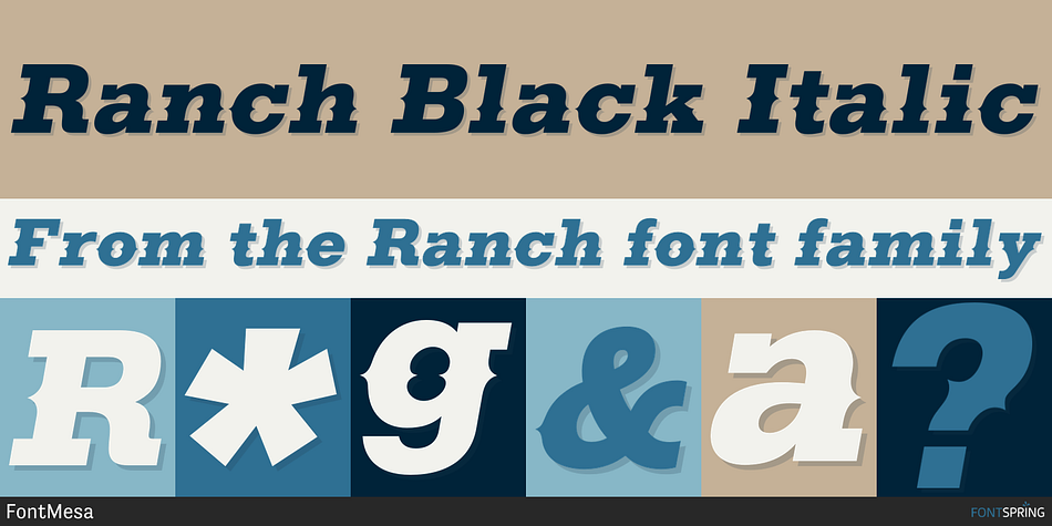 Ranch Black Italic Font