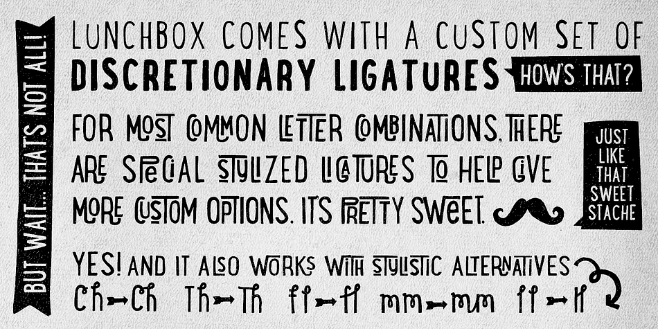 LunchBox font family example.