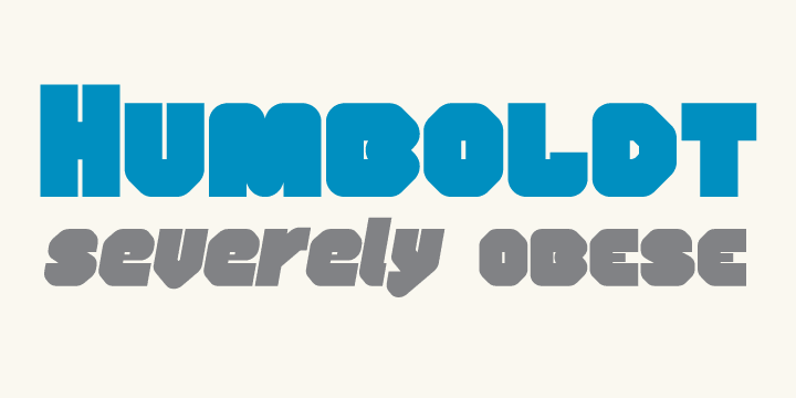 EB Humboldt font family sample image.