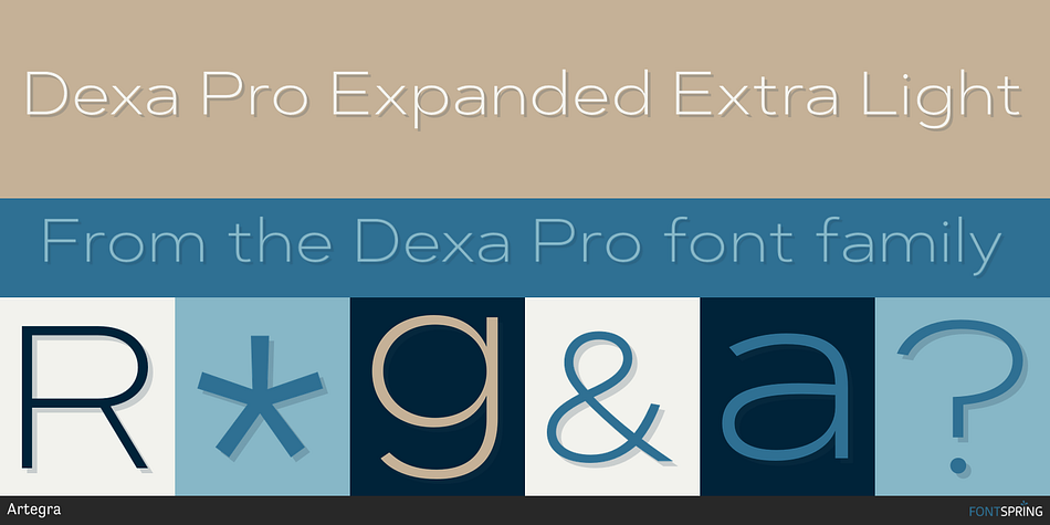 Dexa Pro Expanded Extra Light Font