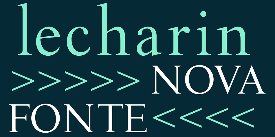 Displaying the beauty and characteristics of the Lecharin font family.