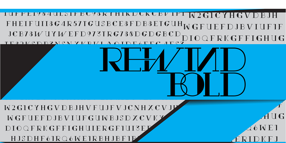 Highlighting the Rewind font family.