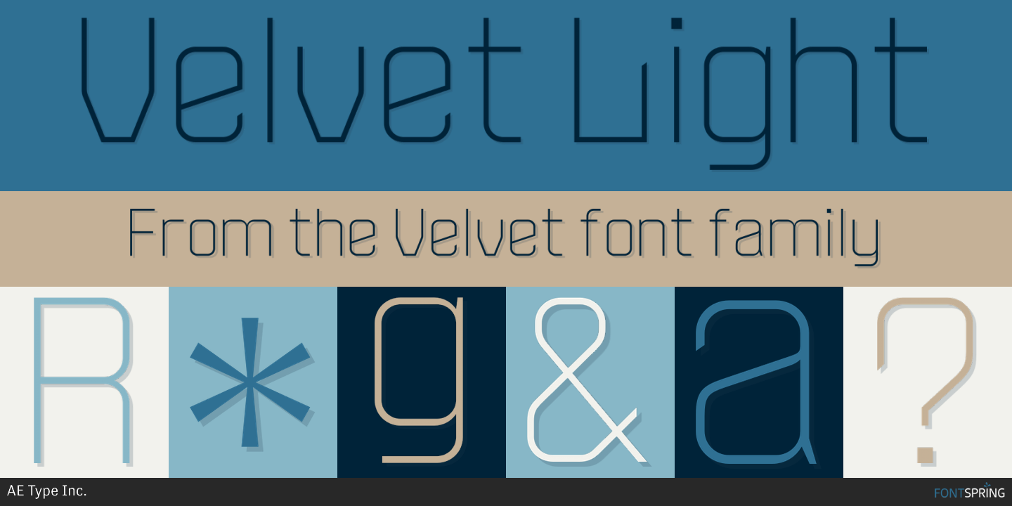 Fonts similar to Velvet