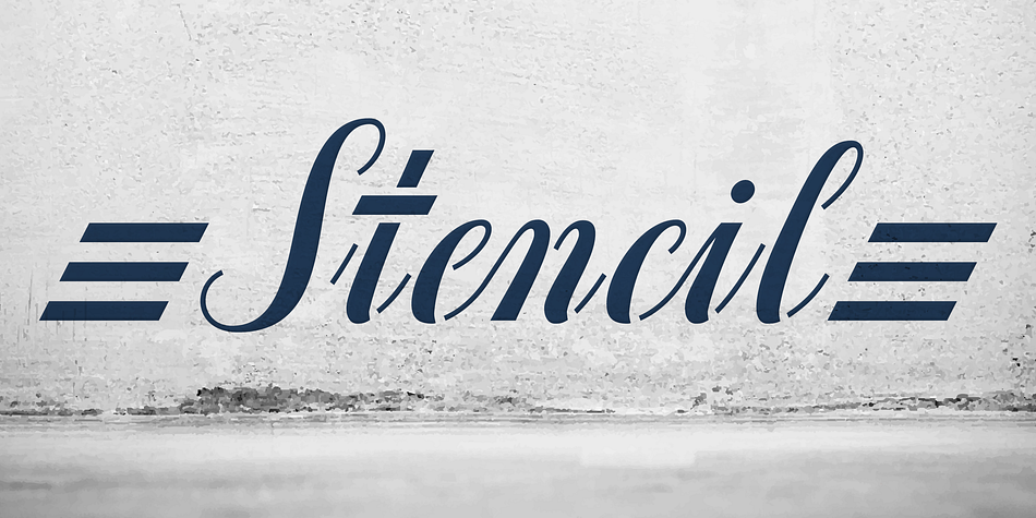 Concrete Stencil is a script and stencil font family.