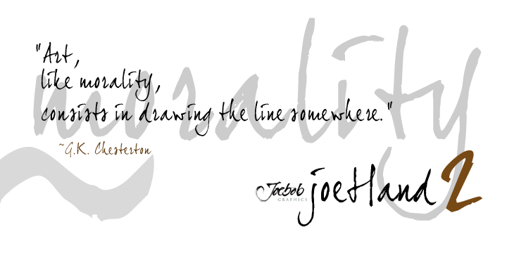 Displaying the beauty and characteristics of the joeHand 2 font family.