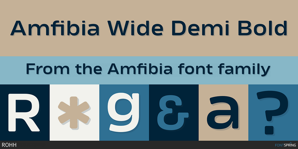 Amfibia Wide Demi Bold Font