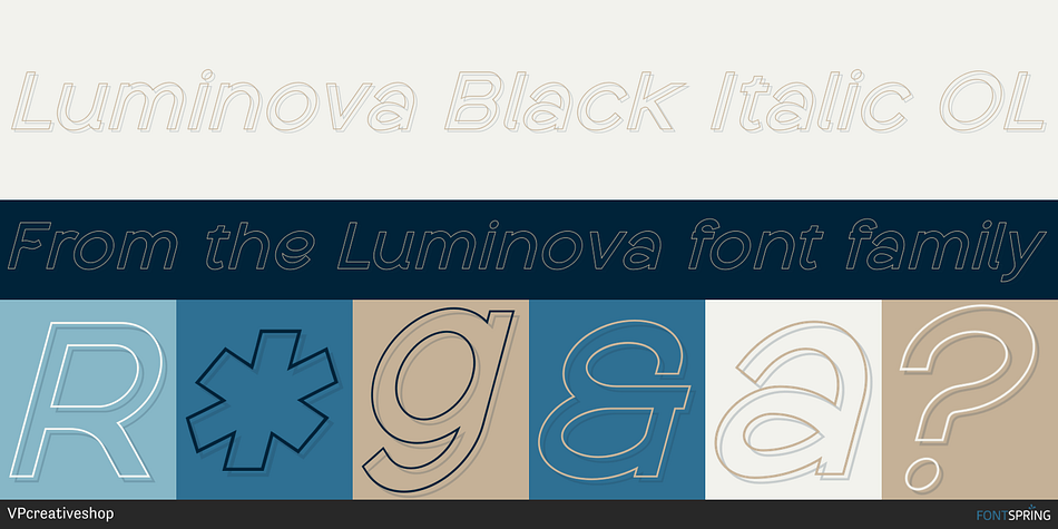 Luminova Black Italic OL Font