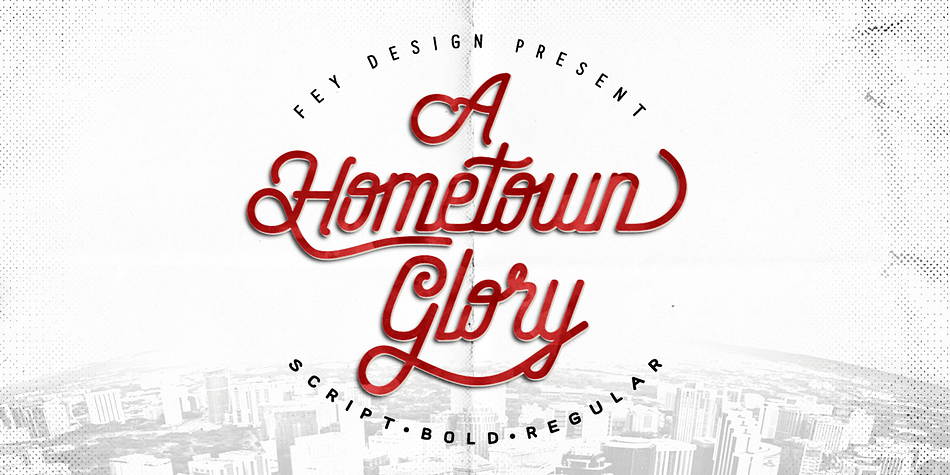 Hometown is a a fifteen font family.