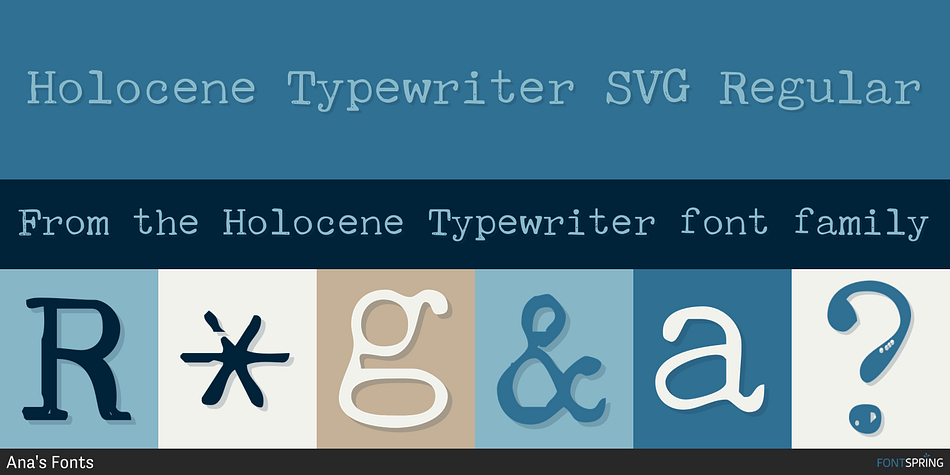 Holocene Typewriter SVG Regular Font