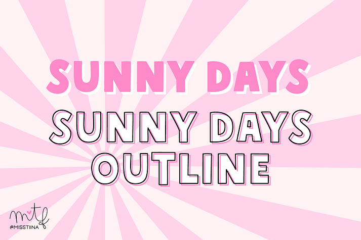 MTF Sunny Days font family sample image.