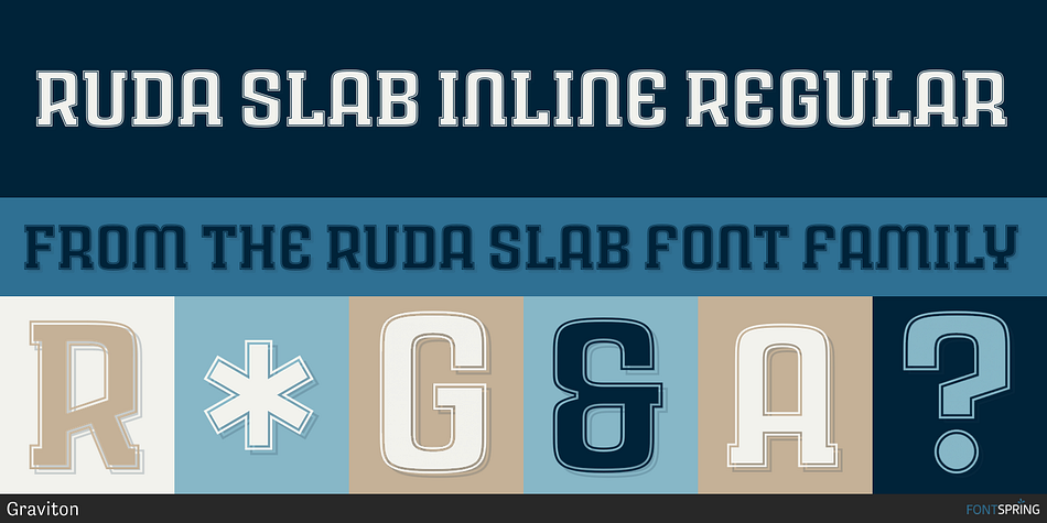 Rauda Slab Inline Regular Font