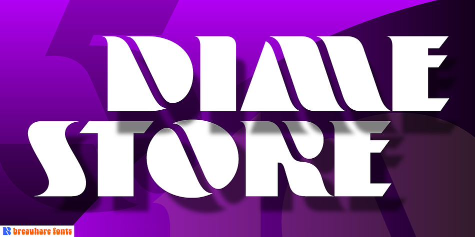 Dime Store is a font inspired by childhood memories of dime stores in downtowns and shopping malls in the 1970s.