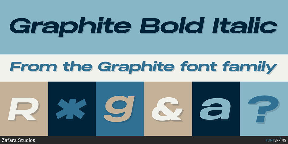 Graphite Bold Italic Font