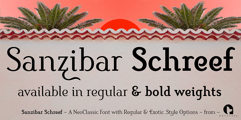 This ability to morph itself on the fly is a key characteristic of Sanzibar, shapeshifting from classic to flamboyant styling via the extensive glyph palette.