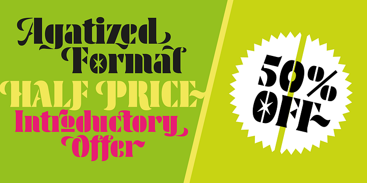 Agatized Formal font family by ULGA Type