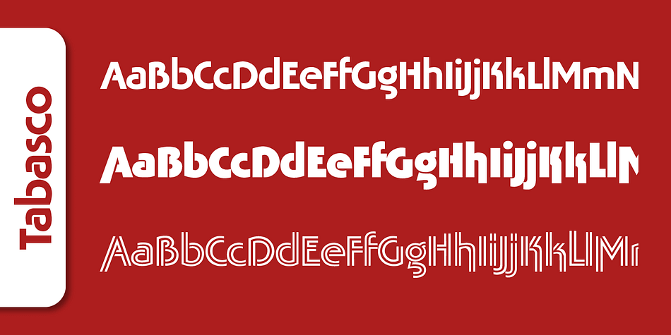 Displaying the beauty and characteristics of the Tabasco font family.