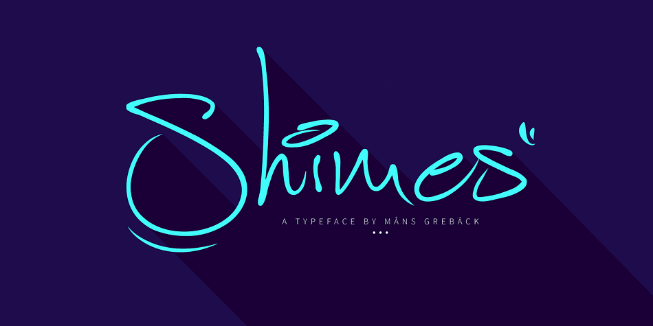 Shimes is a fast, wild and untamed handwriting font in two varieties.