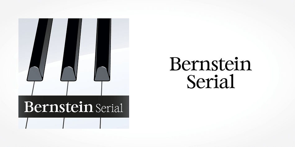 Displaying the beauty and characteristics of the Bernstein Serial font family.