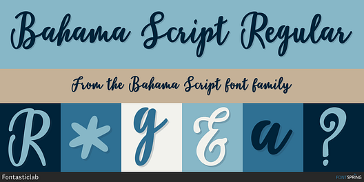 Fonts similar to Bahama Script